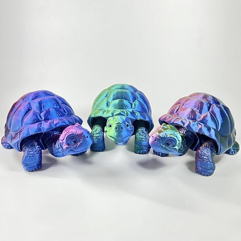 3D Printed Turtle Figurine for Kids & Collectors – Movable