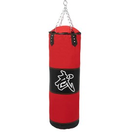 Punching Bag for Adults, PU Heavy Boxing Bag Set, Unfilled Heavy Punching Bag (1m Red)