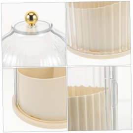 Healeved Makeup Organizer Rotating Design Multi-compartment Storage Holder for Brushes Lipsticks and Cosmetics Stylish Transparent Bathroom Vanity Organizer Birdcage Cover