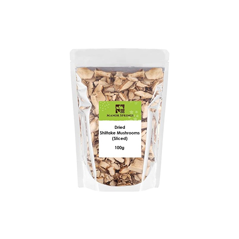 Dried Sliced Shiitake Mushrooms 100g by Manor Springs