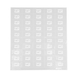 Label Tek Plastic Immune Health Label - Clear with White Font, Water-Resistant - 2" x 1" - 100 Count Box - Restaurantware