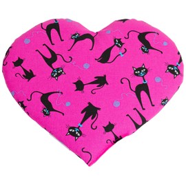 Heart Cushion Approx. 30 x 25 cm Cat Pink Heat Cushion Heart Cushion A Charming Gift