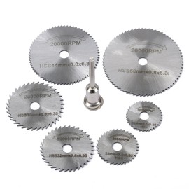 Slitter Blades, Saw Blade, High-Speed Steel Cutting Disc, HSS Steel, Metal Cutting Saw, Carpentry Blade, Grindstone Saw Blade, Set of 6.