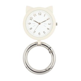 Follow H00924S-0 IV Women's Pocket Watch Catmint Cat Carabiner Watch, white (off-white)