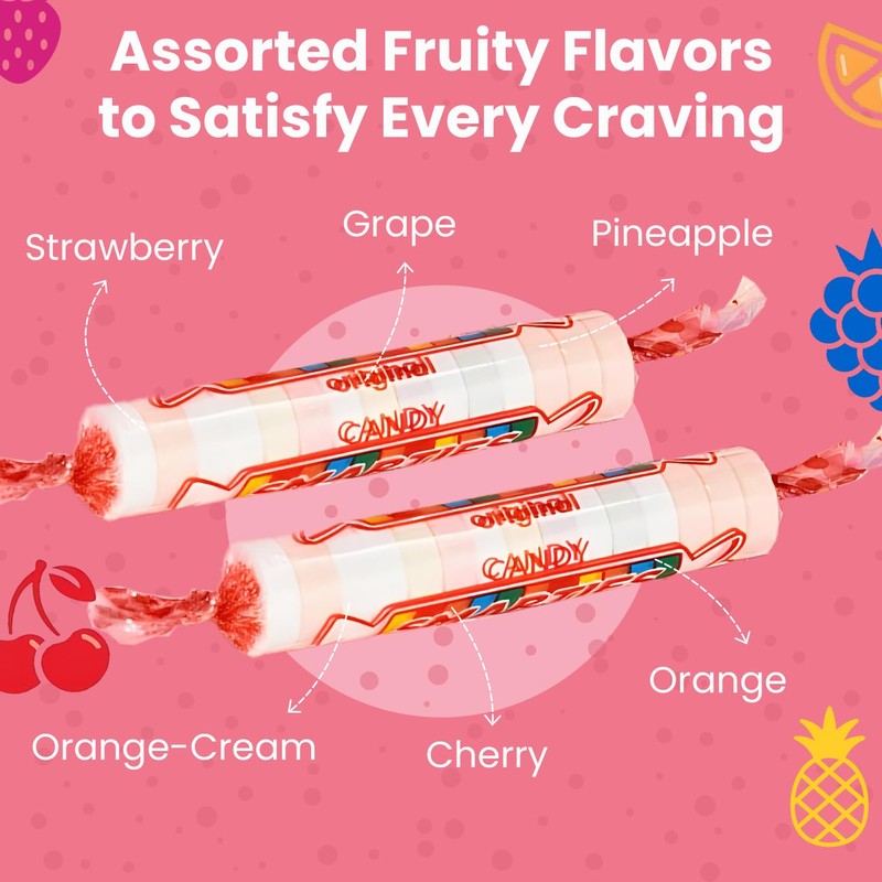 Smarties Candy Rolls Assorted Flavor - Gluten & Vegan Free