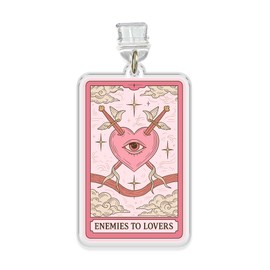 Enemies To Lovers Charms For Kindle, Phone Dust Plug 1.5 Inches Funny ACOTAR Tarot Card, Heart, Sword, Eye, Humor Lightning/Type C Dust Plug Charm, Acrylic Material, Accessories DIY Gifts Friend