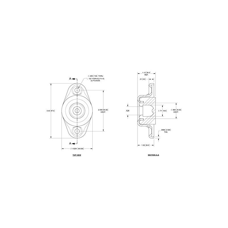 Trailer Door Hold Back Socket (SP-619) - Single