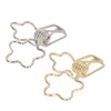100pcs Binder Clips Gold Silver Flower Shape Metal Hollowed Long