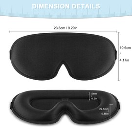 Meliya Sleep Mask for Side Sleeper, Complete Light Blocking 3D Sleeping Eye Mask, Soft Breathable Eye Cover for Women Men, Travel, Nap, Relaxing Zero Pressure Night Blindfold