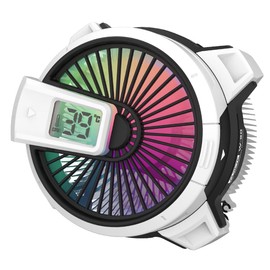 ALSEYE W90 Digital CPU Cooler for Intel, Temperature Displayed CPU Cooler for Small Size PC Case with Powerful 90mm ARGB Lighting Fan and 40mm High-Performance Heat Column Inside. (W90-Intel)