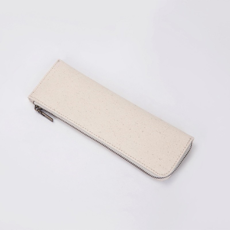 YONBEN Canvas Pencil Case Slim Pencil Pouch with Cotton Canvas