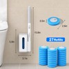 Disposable Toilet Brush System with 27 Refills, Toilet Wand Set