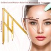 2 Pieces Eyebrow Ruler 3-Point Positioning Ruler Eyebrow Golden Ratio