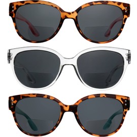 Yogo Vision Bifocal Sunglasses for Women Reader Sunglasses Classic Retro Style Sun Protection Outdoors Eyewear -+1.75