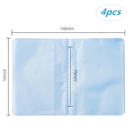 4 Pcs Card Holder, Transparent Credit Card Sleeves Plastic Wallet Insert Credit Card Holder Insert for Debit Card Driver's License Wallet Insurance Card Debit Cards Storage,20Page 20 Slots