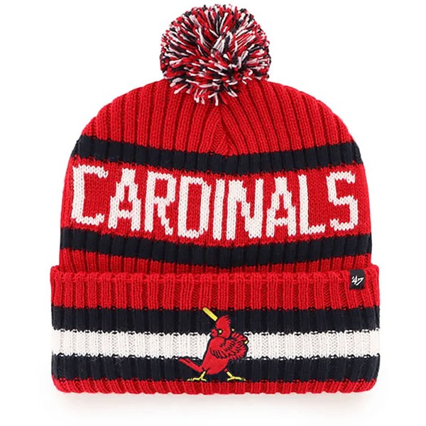 '47 St. Louis Cardinals Mens Womens Cooperstown Bering Cuff Knit Stretch Fit Red Team Color Logo Beanie