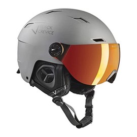 BLACK CREVICE Kirchberg Gun Metal Ski Helmet with Visor, M (54-57 cm)