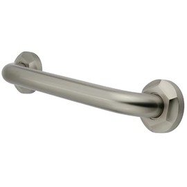 Kingston Brass DR714128 Designer Trimscape Metropolitan Decor 12-Inch Grab Bar with 1.25-Inch Outer Diameter, Brushed Nickel
