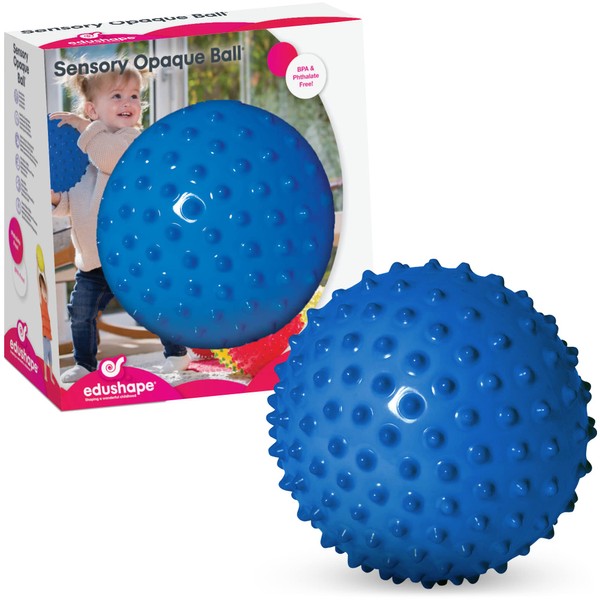 Edushape The Original Sensory Ball for Baby - 7” Solid Primary Color Baby Ball That Helps Enhance Gross Motor Skills for Kids Aged 6 Months & Up - Pack of 1 Vibrant and Unique Toddler Ball for Baby