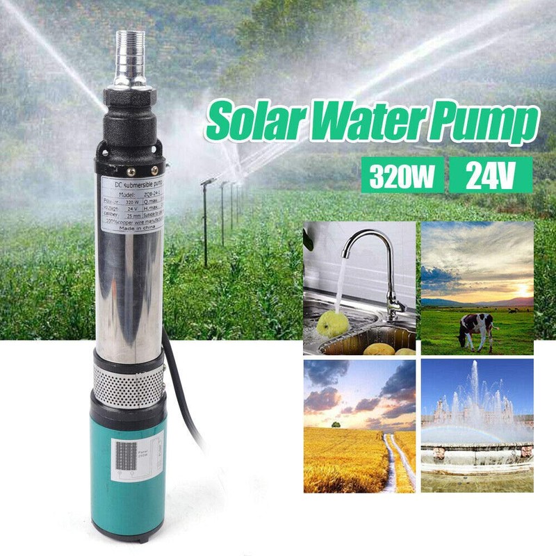 24V 320W Deep Well Submersible Pump Solar Energy 22GPM Water