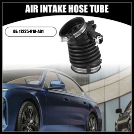 Hihaha Air Cleaner Intake Hose Tube with Clamps 17225-R1A-A01 - Car Engine Filter Air Intake Duct Hose Tube - for Honda Civic 1.8L 2012-2015 Rubber Black - 1Pc Durable Material