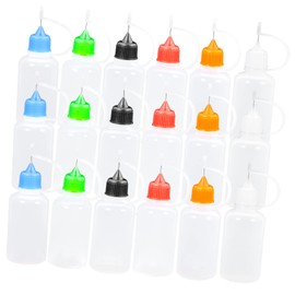 jojofuny 18Pcs Precision Tip Applicator Bottles Squeeze Glue Bottles with Caps for DIY Craft Painting Quilling and Detail Work