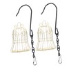 VILLFUL 2pcs Hanging Bird Feeder Kit Durable Metal Bird Feeding