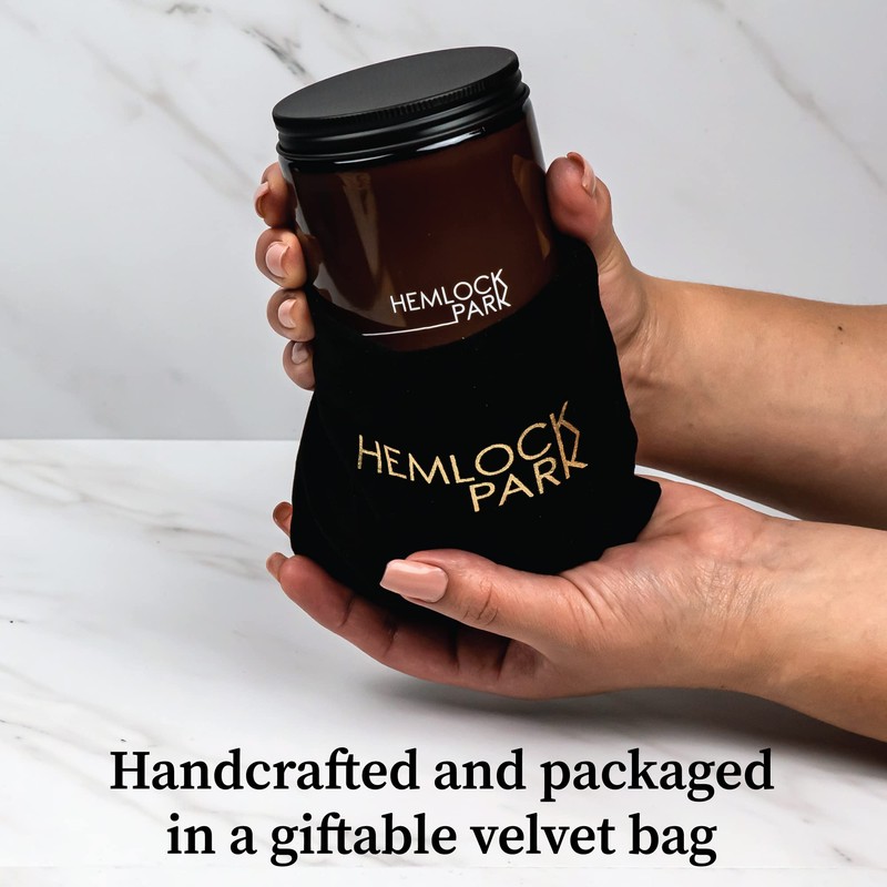 Hemlock Park Crackling Wood Wick Candle Handcrafted with Natural Coconut