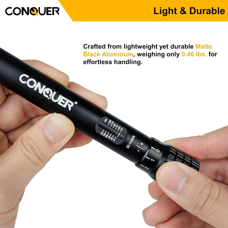 CONQUER Mini Torque Wrench 1/4" Drive, 30-140 in. lbs. –