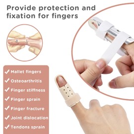 Sopito Finger Splint, 7PCS Finger Support Brace Finger Stabilizer for Broken Fingers Straightening Arthritis Knuckle Immobilization