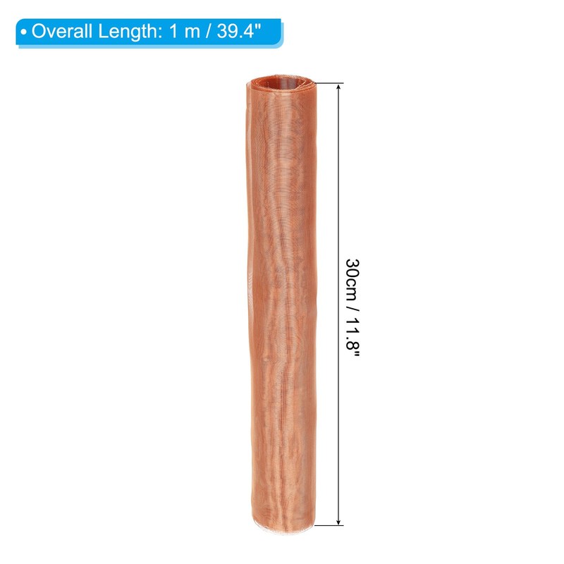PATIKIL 12"x39" Copper Mesh Screen, 100 Mesh 99.9% Pure Copper