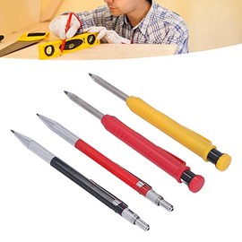 Juego de Lápices de Carpintero Mecánico, Lápiz de Carpintero Sólido con 40 Recambios, Marcador de Agujero Profundo para Carpinteros, Ideal para Trabajo en Madera y Detalles Precisos, del Día del Padre