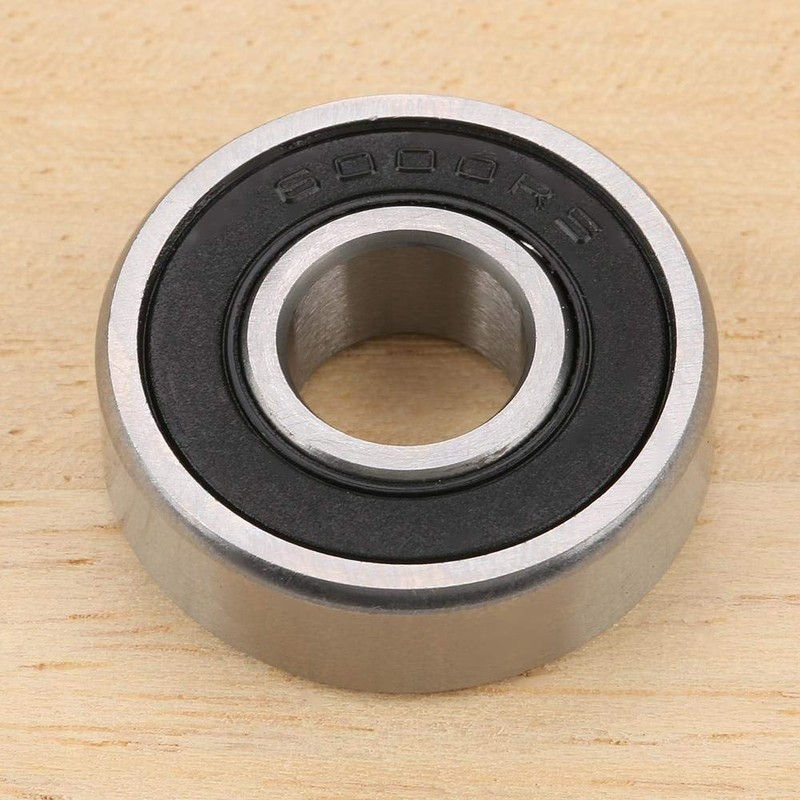 Akozon Ball Bearings 10pcs 6000-2RS Rubber Sealed Deep Groove Ball