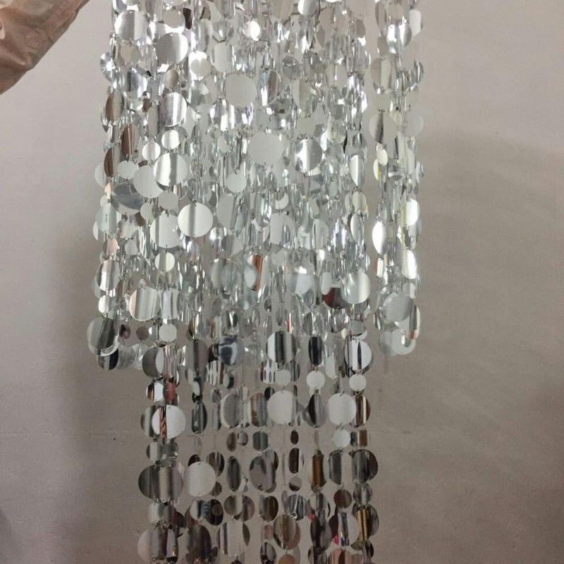 Silver Sequin Curtain Dots Garland Party Decoration Birthday Wedding Event
