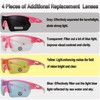 OUTDOORSPARTA Sports Sunglasses(2. Pink Frame, Full Lens Mirrored Pink)