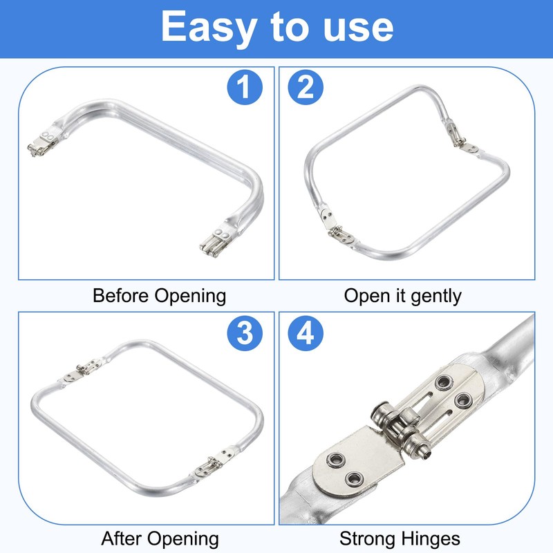 sourcing map Metal Purse Frame 9 in, 2 Pcs Rectangle