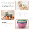 Betinyar Cereal Bowls with Lids, Unbreakable Plastic Bowl with Lids