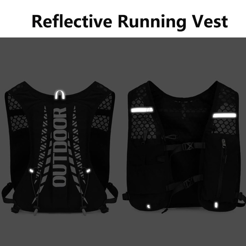 KAMCYCLE® Running Backpack with Hydration Bladder or Soft Hip Flask