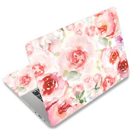 Mibbxea 15-15.6 Inch Laptop Skin Sticker, Reusable Vinyl Sticker Film Cover for 13 13.3 14 15.4 Inch Laptops & Netbooks, Decorative, Scratch-Resistant, Dustproof, Waterproof (036 Flowers)