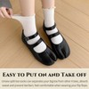 SamHeng Tabi Flip Flop Socks for Women 3 Pairs Cotton