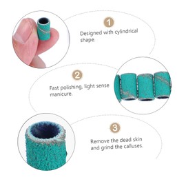 Housoutil 200pcs Nail Art Sanding Bands for Manicure Grinding for Polisher Safe and Tool for Natural Artificial Nails for Salon and Home Use