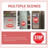 10pcs Stop Wall Sticker Safety Distance Floor Decals Stop Please