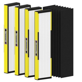 4 Pack FLT5000 True HEPA Replacement Filter C for AC5000, AC5000E, AC5250PT, AC5350B, AC5350BCA, AC5350W, AC5300B, CDAP5500B, AP2800CA