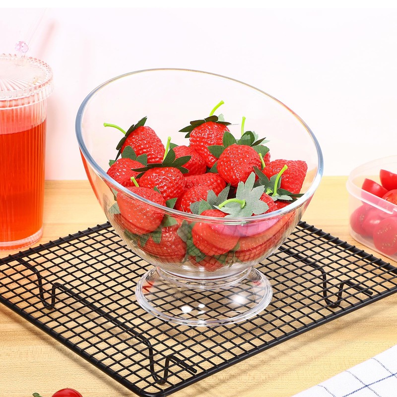 DOITOOL Plastic Angled Bowls Clear Serving Bowls Japanese Salad Dish