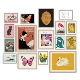 Elegend Maximalist Decor - Eclectic Decor, Eclectic Wall Decor, Colorful Eclectic Home Decor, Pink Yellow Eclectic Decor, Colorful Art, Painting Japanese Contemporary Art Museum Gallery…