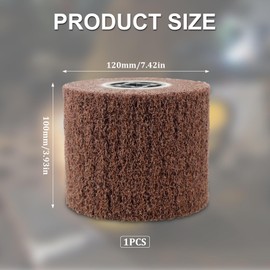 Mumjooyi Nylon Brush Sanding Roller Brush Satin Roller Angle Grinder Sanding Sleeves for Sanding Roller Sanding Machine for Polishing Red 120 x 100 mm 120 Grit