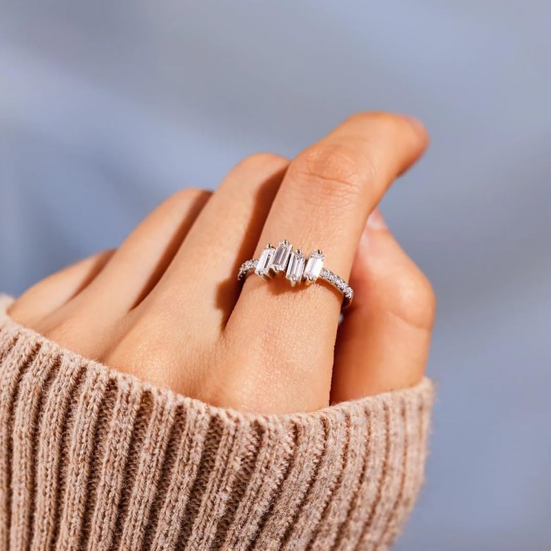 FAICAEIRI SELF-LOVE MULTI STONES RING,Irregular Beautifully Broken Multi-Stones Self-Love Ring,