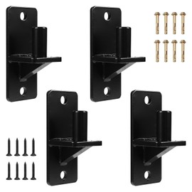 Rasugarlary Wall Mount Gate Hinges, Black Farm Gate Hinge, 4 Pack Chain Link Fence Gate Hinge with 5/8 Hinge Pin (Screws Included), Heavy Duty Gate Hinges for Metal Gates Wooden Fences…