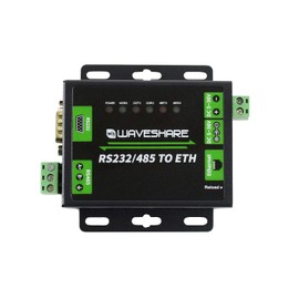 Waveshare Industrial RS232/RS485 to Ethernet Converter with Dual Serial Ports High-Speed Low-Power High-Stability Upgradable Easy to Communicate Between RS485 and RJ45 Port Ethernet
