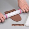 sourcing map 3pcs Fondant Rolling Pin PP 33cm x 3.5cm
